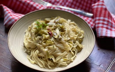 Fettuccine al sugo di carciofi